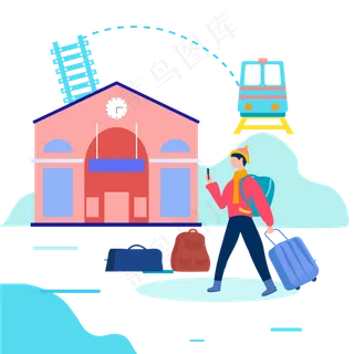 春运回家的男孩