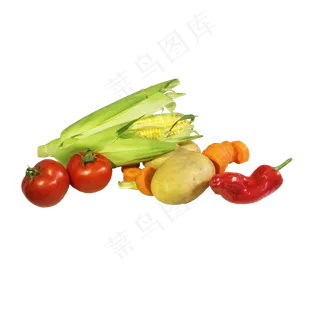 玉米西红柿胡萝卜蔬菜组合