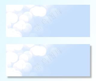 优雅的天蓝旗帜banner，带波基灯