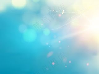 波基气泡和太阳在蓝色背景上闪烁