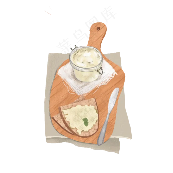 七夕早餐一杯酸奶(2000X2000(DPI:300))psd模版下载