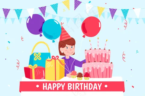 平面设计生日背景