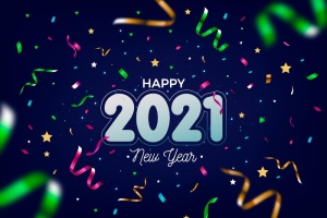 2021年五彩纸屑新年背景