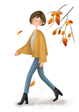 秋装冬装时尚可爱女性