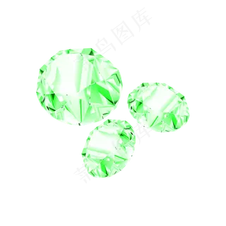 矢量绿色免扣砖石