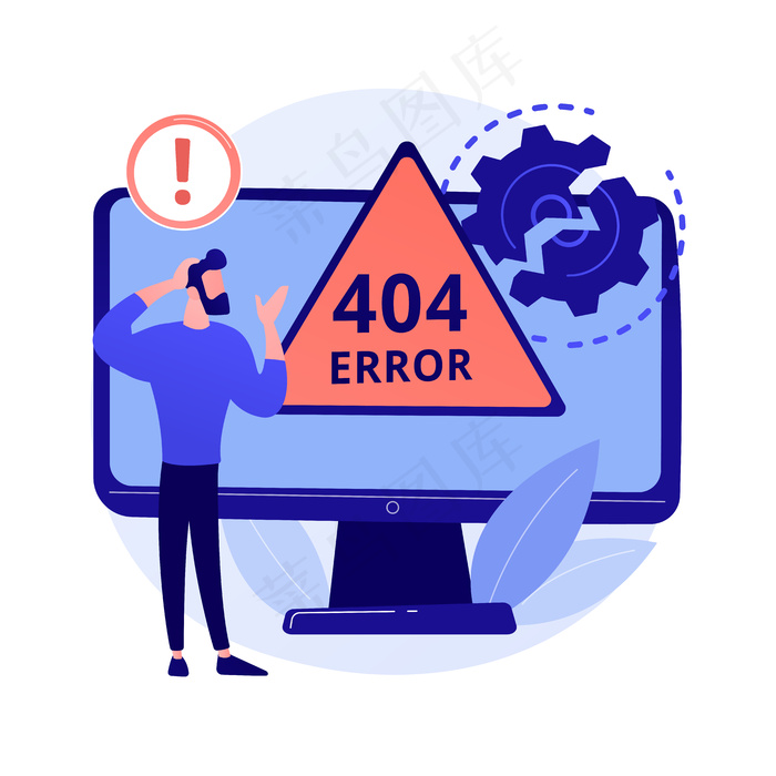 404错误抽象概念说明eps,ai矢量模版下载