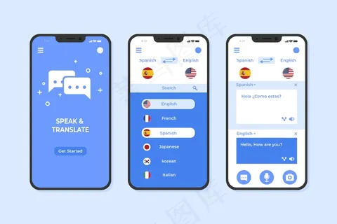翻译智能手机应用程序模板