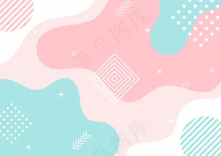 现代彩色彩色渐变抽象几何图形。孟菲斯风格背景。