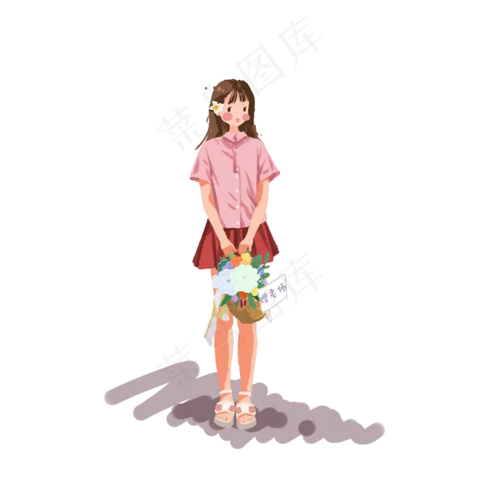 教师节鲜花素材(2000X2000(DPI:300))psd模版下载