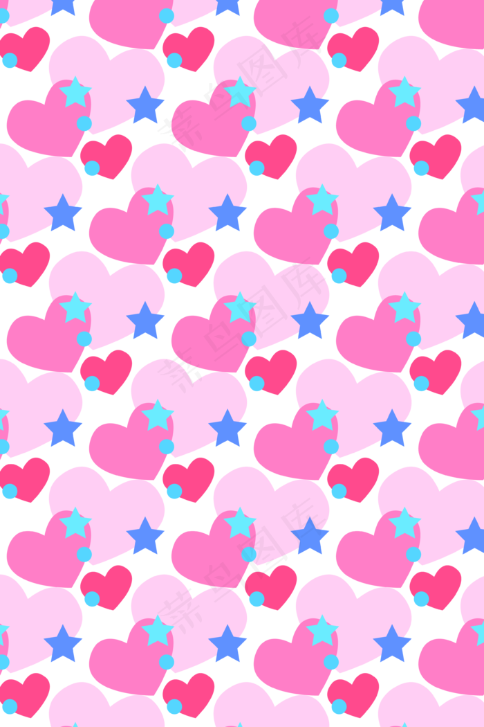 情人节爱心底纹(2000X2000(DPI:300))ai矢量模版下载