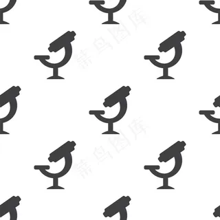 显微镜、矢量无缝图案、可编辑可用于网页背景、图案填充