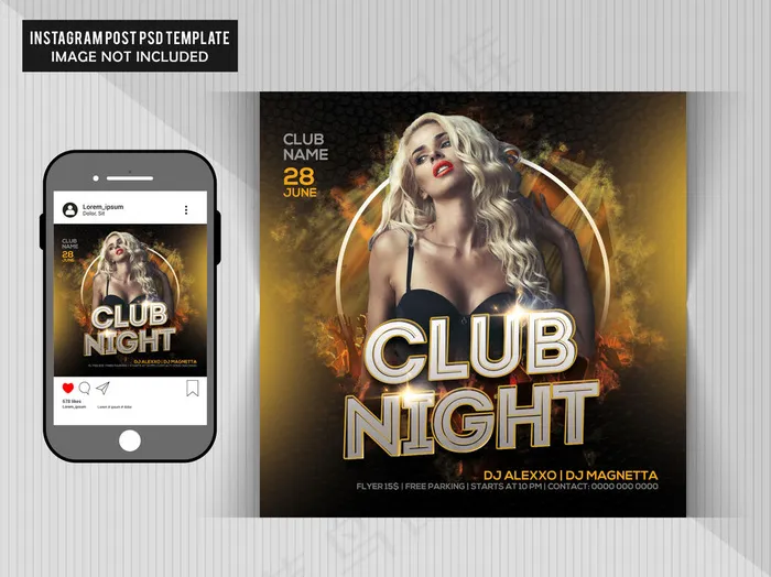 Dj派对宣传单,DM传单模板psd模版下载