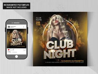 Dj派对宣传单,DM传单模板