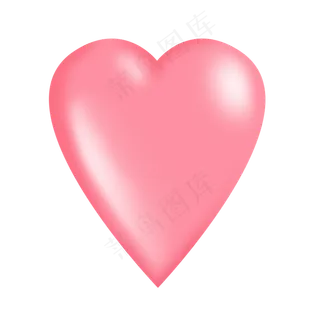 七夕情人节粉色立体爱心