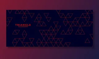 现代深色背景，红色三角形图案