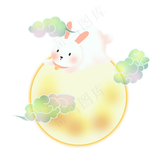 中秋节奔月玉兔