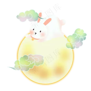 中秋节奔月玉兔