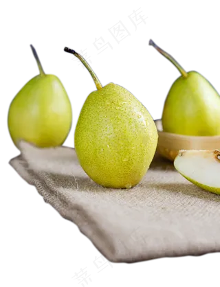 新鲜香梨摄影图