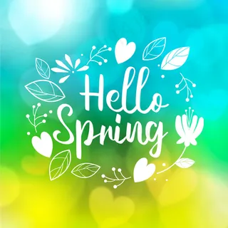 色彩模糊的春天背景