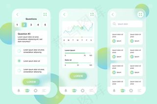 在线学习glassmorphic design neumorphic elements kit for mobile app ui ux gui屏幕集