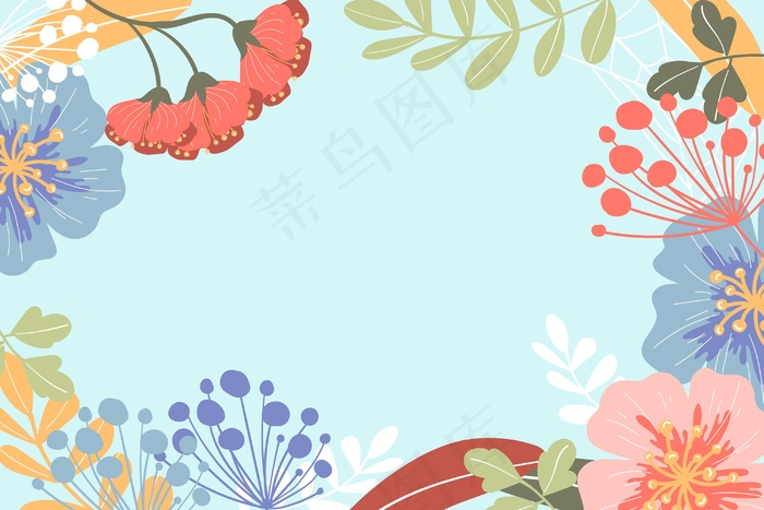 手绘弹簧背景eps,ai矢量模版下载