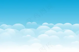 蓝天白云背景优雅