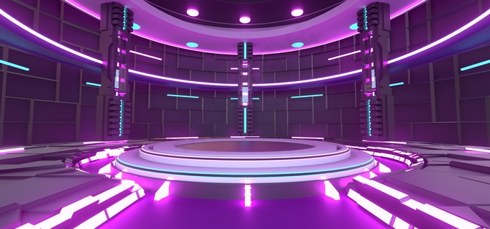 c4d电商紫色氛围背景