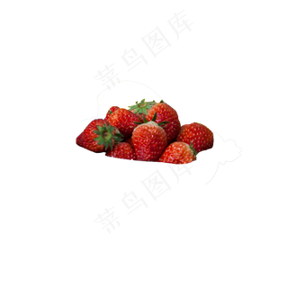红色创意真实草莓食物元素