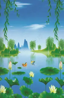 电视墙背景画效果图片