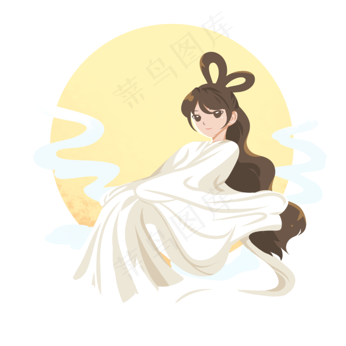 古风中秋节嫦娥(3000X3000(DPI:299))psd模版下载