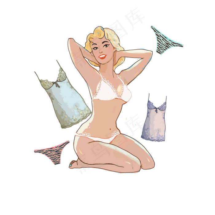 双十一双十二金发复古欧美内衣蕾