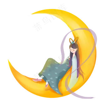 中秋节嫦娥形象元素设计