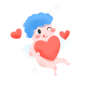 可爱七夕情人节丘比特