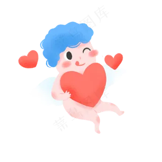可爱七夕情人节丘比特