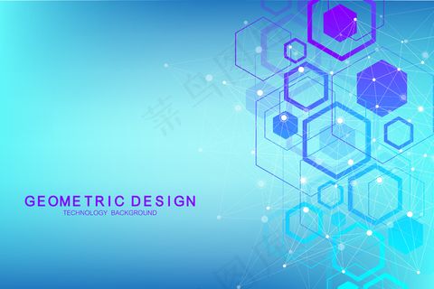 抽象的医学背景。 dna 研究。医学、科学、技术的六边形结构分子和通信背景。矢量图。