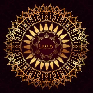 豪华曼荼罗装饰背景图案