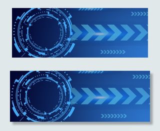 科技动感图标泡泡蓝色