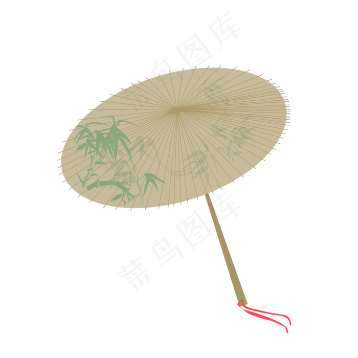 矢量卡通古代雨伞(4167*4167px 300 dpi )ai矢量模版下载