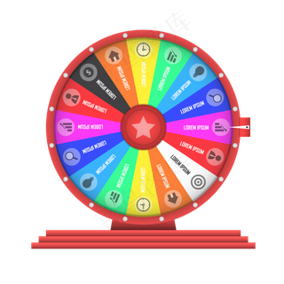 彩色活动抽奖盘矢量图