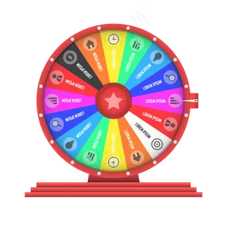 彩色活动抽奖盘矢量图