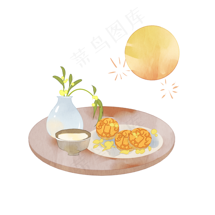 中秋节赏月(3000X3000(DPI:300))psd模版下载