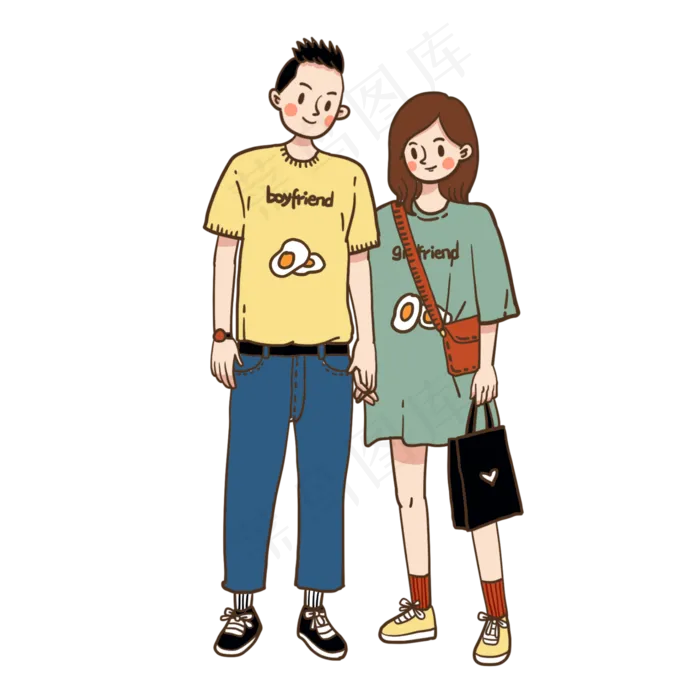 七夕节情人节卡通情侣(2362X2362(DPI:299))psd模版下载