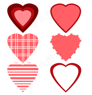 装饰爱心卡通手绘素材免费下载