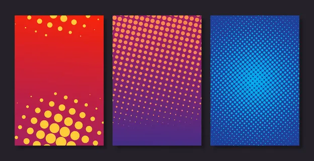 一套时尚的半色调垂直背景