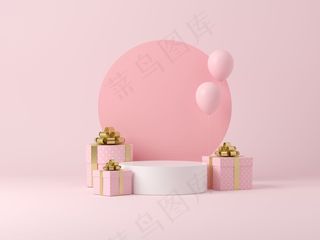 抽象背景、产品展示场景。三维渲染