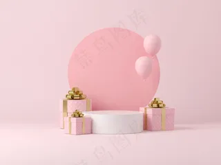 抽象背景、产品展示场景。三维渲染