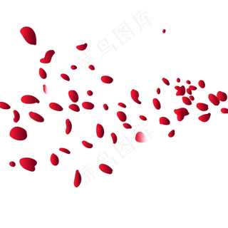 飞舞的红色花瓣七夕情人节