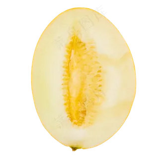 半个黄色甜瓜