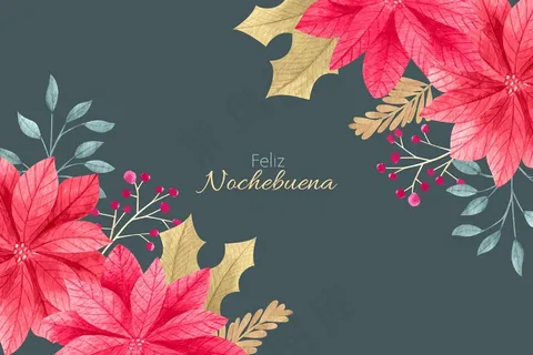 水彩nochebuena背景