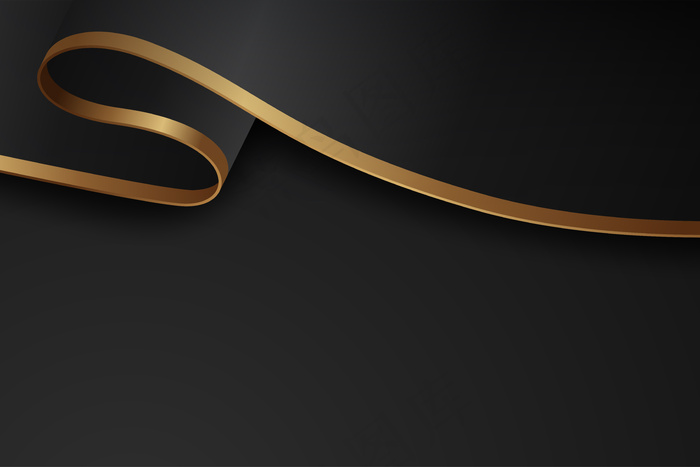 豪华深色背景与金色线条元素相结合